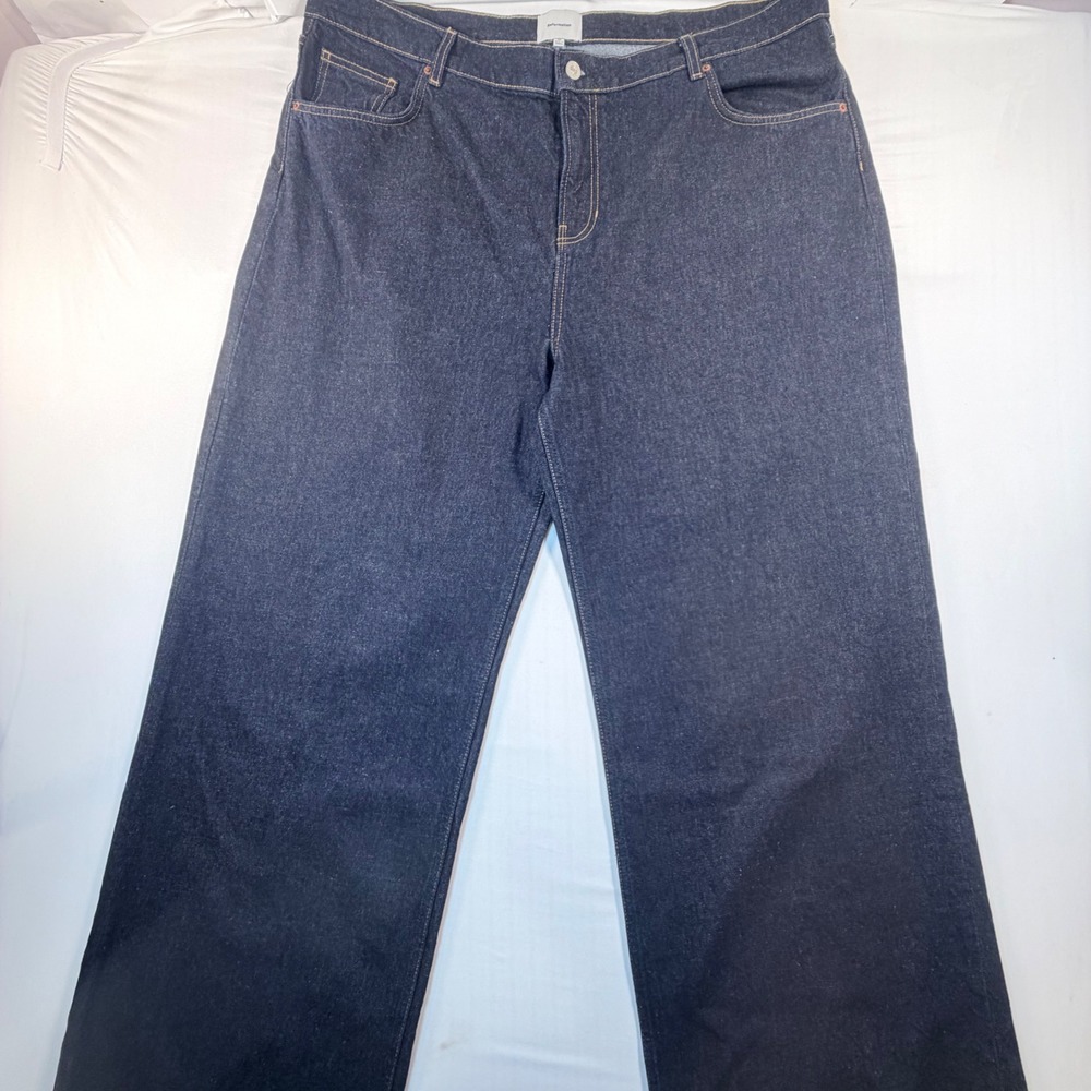 Reformation Cary Low Rise Slouchy Wide Leg Jeans Womens 34 Indigo Blue Denim
